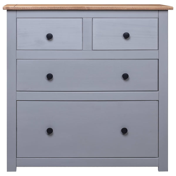 vidaXL Buffet gris 80x40x83 cm Bois de pin Panama
