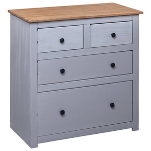 vidaXL Buffet gris 80x40x83 cm Bois de pin Panama