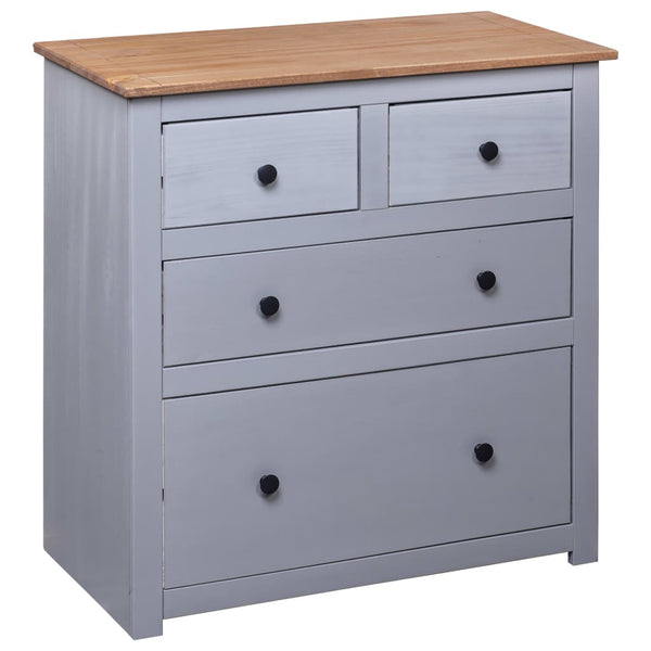 vidaXL Buffet gris 80x40x83 cm Bois de pin Panama
