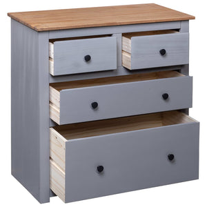 vidaXL Buffet gris 80x40x83 cm Bois de pin Panama