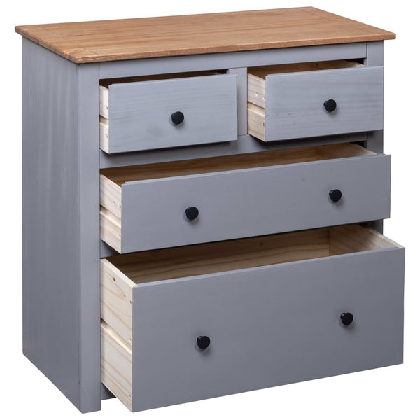 vidaXL Buffet gris 80x40x83 cm Bois de pin Panama