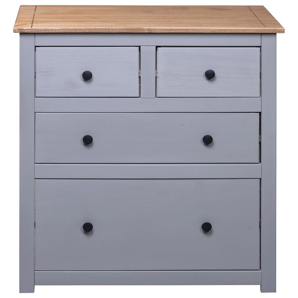 vidaXL Buffet gris 80x40x83 cm Bois de pin Panama