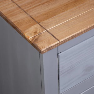 vidaXL Buffet gris 80x40x83 cm Bois de pin Panama