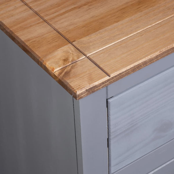 vidaXL Buffet gris 80x40x83 cm Bois de pin Panama