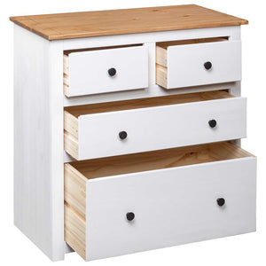 Sideboard Weiß 80x40x83 cm Kiefernholz Panama