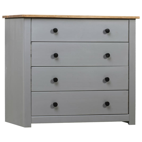 Sideboard Grau 80x40x73 cm Kiefernholz Panama