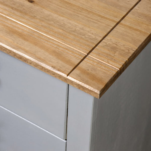 Sideboard Grau 80x40x73 cm Kiefernholz Panama