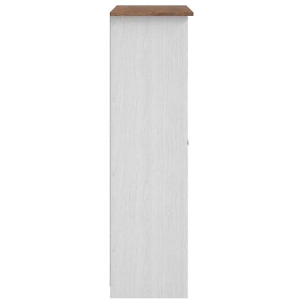 Kleiderschrank 3-Türig Weiß 118×50×171,5 cm Kiefer Panama Serie