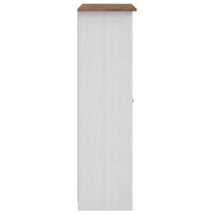 Kleiderschrank 3-Türig Weiß 118×50×171,5 cm Kiefer Panama Serie