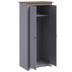 Kleiderschrank Grau 80x50x171,5 cm Kiefernholz Panama