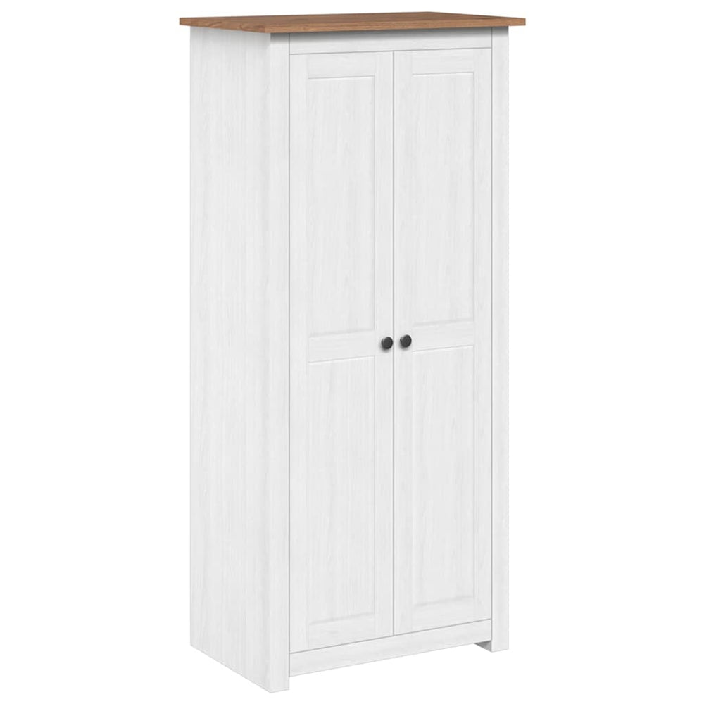 Kleiderschrank Weiß 80×50×171,5 cm Kiefer Massiv Panama Serie