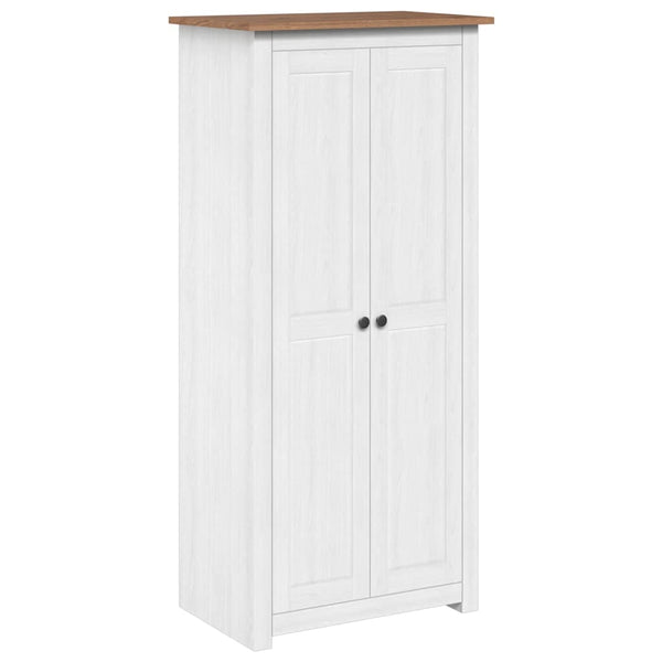 Kleiderschrank Weiß 80×50×171,5 cm Kiefer Massiv Panama Serie