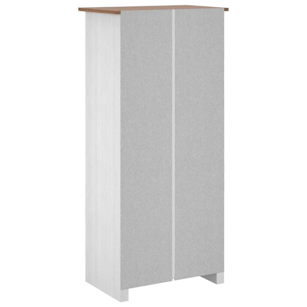Kleiderschrank Weiß 80×50×171,5 cm Kiefer Massiv Panama Serie