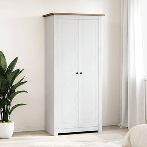 Kleiderschrank Weiß 80×50×171,5 cm Kiefer Massiv Panama Serie