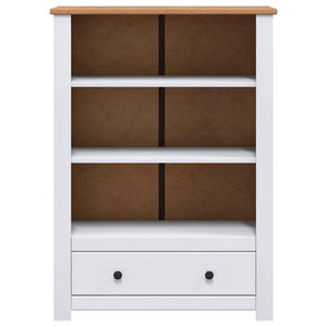 Bücherregal Weiß 80 x 35 x 110 cm Massivholz Panama-Kiefer
