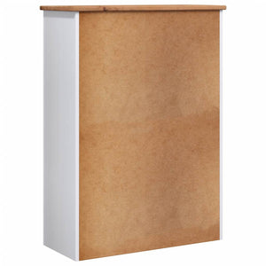 Bücherregal Weiß 80 x 35 x 110 cm Massivholz Panama-Kiefer