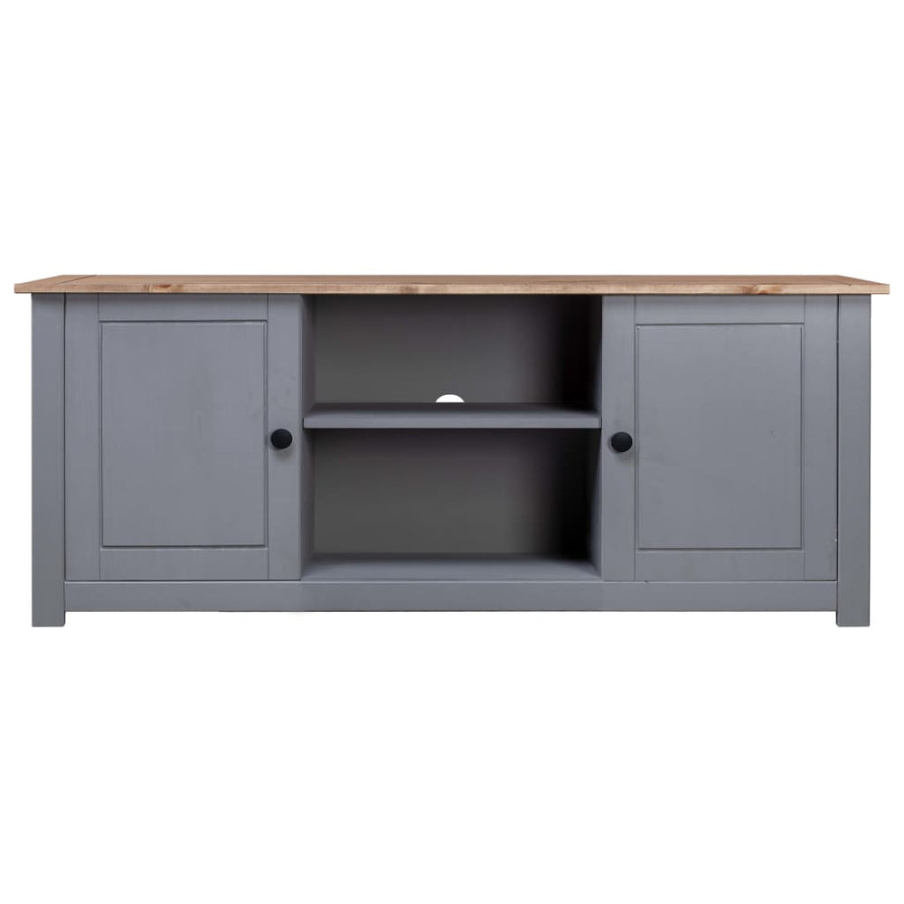 vidaXL Meuble TV gris 120x40x50 cm en bois massif pin Panama