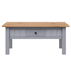 Couchtisch Grau 100x60x43,5 cm Massivholz Panama-Kiefer
