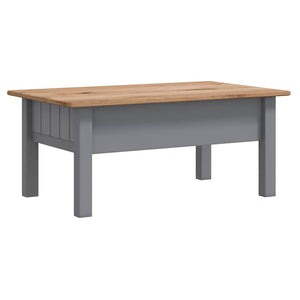 Couchtisch Grau 100x60x43,5 cm Massivholz Panama-Kiefer