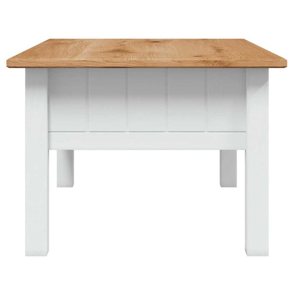 vidaXL Table basse blanche 100x60x43,5 cm en pin Panama massif