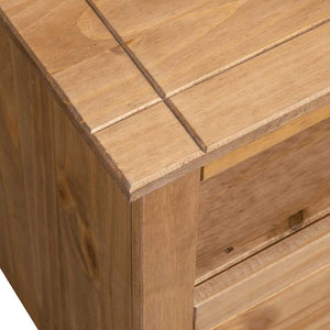 vidaXL Meuble TV d'angle 93 x 49 x 49 cm en pin massif Panama