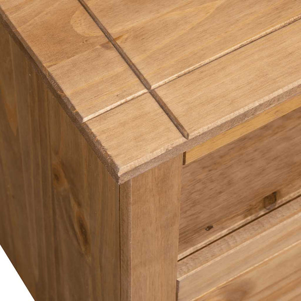 vidaXL Meuble TV d'angle 93 x 49 x 49 cm en pin massif Panama