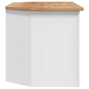TV-Eckschrank Weiß 93 x 49 x 49 cm Massivholz Panama-Kiefer