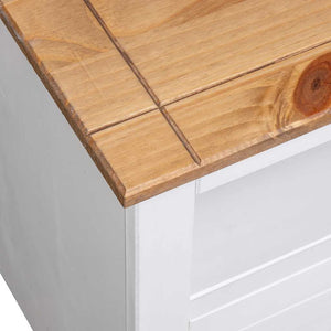 vidaXL Corner TV Cabinet White 93 x 49 x 49 cm Solid Panama Pine