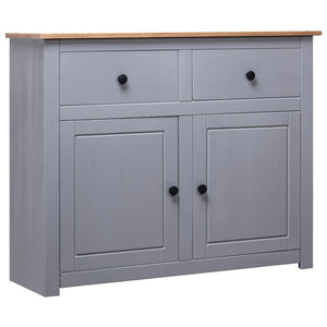 vidaXL Buffet Gris 93x40x80 cm Bois de pin Panama