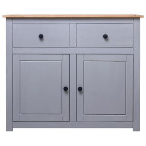 vidaXL Buffet Gris 93x40x80 cm Bois de pin Panama