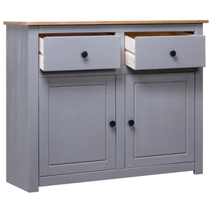 vidaXL Buffet Gris 93x40x80 cm Bois de pin Panama