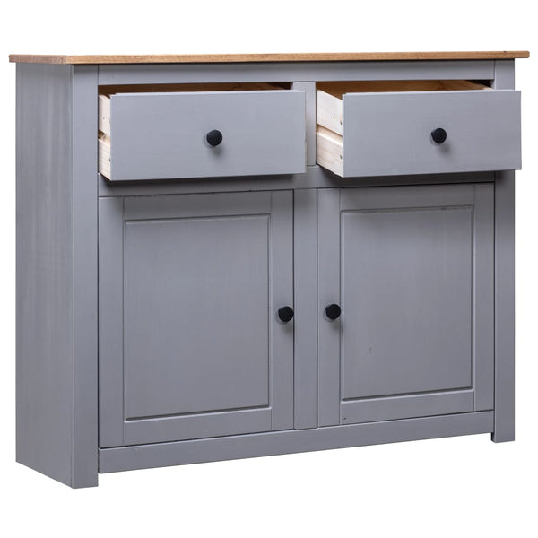 vidaXL Buffet Gris 93x40x80 cm Bois de pin Panama
