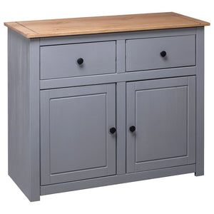 vidaXL Buffet Gris 93x40x80 cm Bois de pin Panama