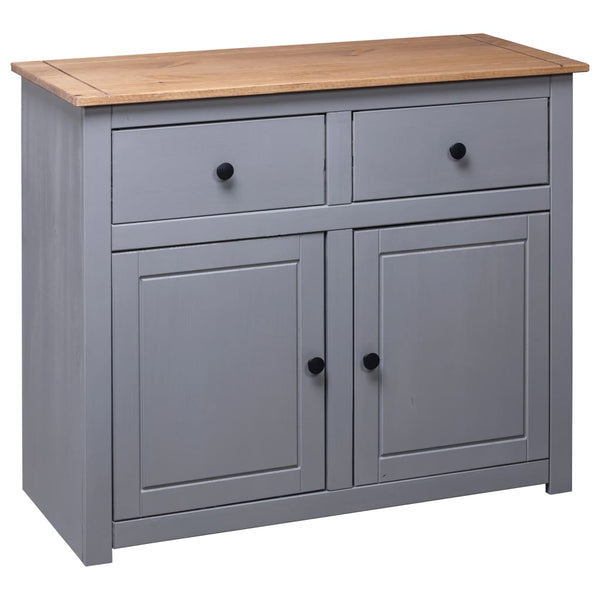 vidaXL Buffet Gris 93x40x80 cm Bois de pin Panama
