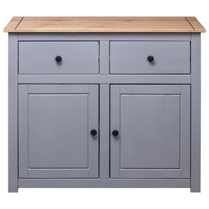 vidaXL Buffet Gris 93x40x80 cm Bois de pin Panama