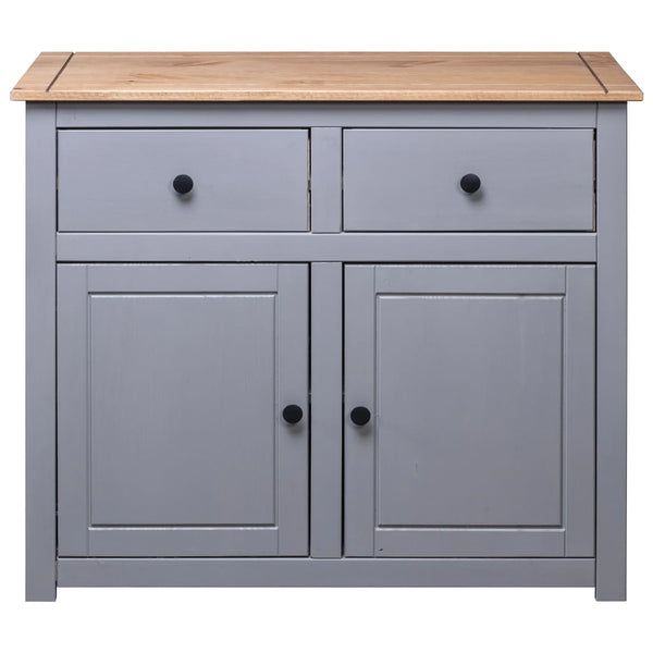 vidaXL Buffet Gris 93x40x80 cm Bois de pin Panama