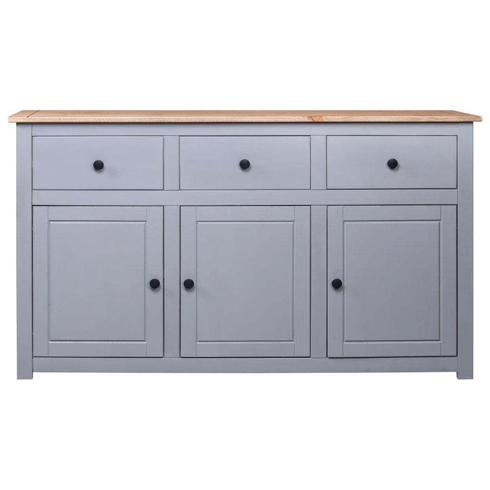 vidaXL Sideboard Grey 135x40x80 cm Pinewood Panama