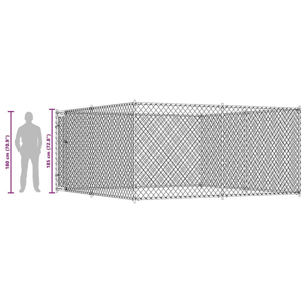 Outdoor-Hundezwinger 383x383x185 cm