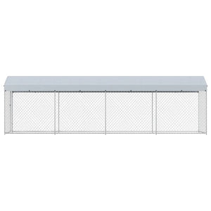 Outdoor-Hundezwinger mit Überdachung 760x190x225 cm