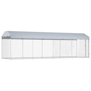 Outdoor-Hundezwinger mit Überdachung 760x190x225 cm