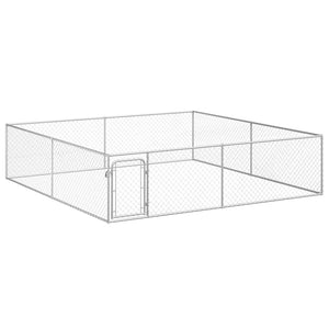Enclos chenil vidaXL en acier galvanisé 4 x 4 x 1 m