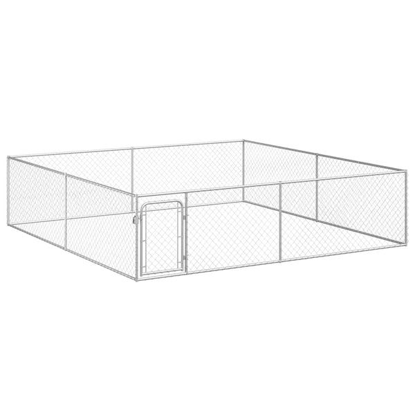 Enclos chenil vidaXL en acier galvanisé 4 x 4 x 1 m