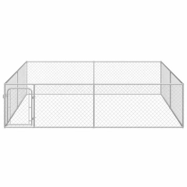 Enclos chenil vidaXL en acier galvanisé 4 x 4 x 1 m