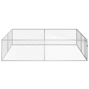 Enclos chenil vidaXL en acier galvanisé 4 x 4 x 1 m