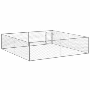 Enclos chenil vidaXL en acier galvanisé 4 x 4 x 1 m