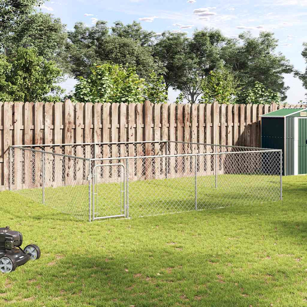 Outdoor-Hundezwinger Verzinkter Stahl 4 x 4 x 1 m
