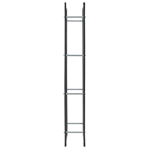 Brennholzregal Schwarz 50 x 20 x 150 cm Stahl