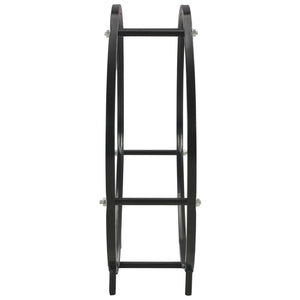 Brennholzregal Schwarz 70 x 20 x 70 cm Stahl