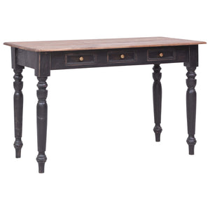 vidaXL Bureau avec 3 tiroirs 117×57×75 cm Bois massif d'acajou