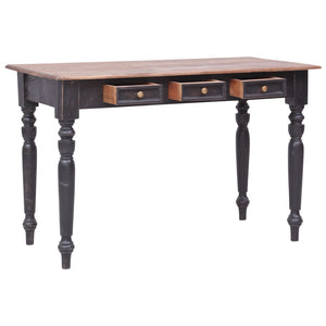 vidaXL Bureau avec 3 tiroirs 117×57×75 cm Bois massif d'acajou